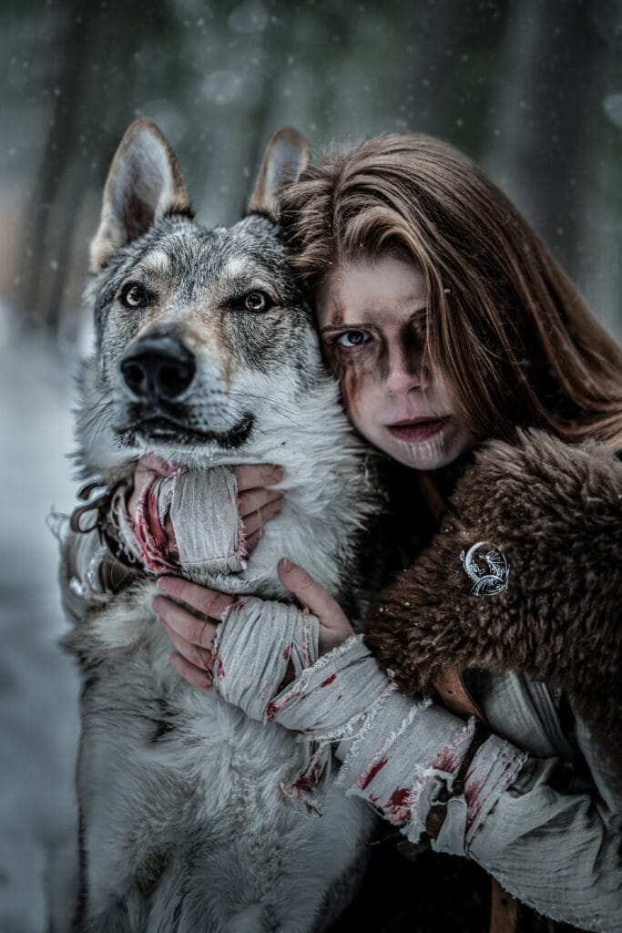 Fantasy foceni pribehove foceni foceni na tema Hry o truny foceni s vlky foceni s konem foceni s ohnem fantasy wolfs photoshoot game of thrones photoshoot Wolfs Production 7