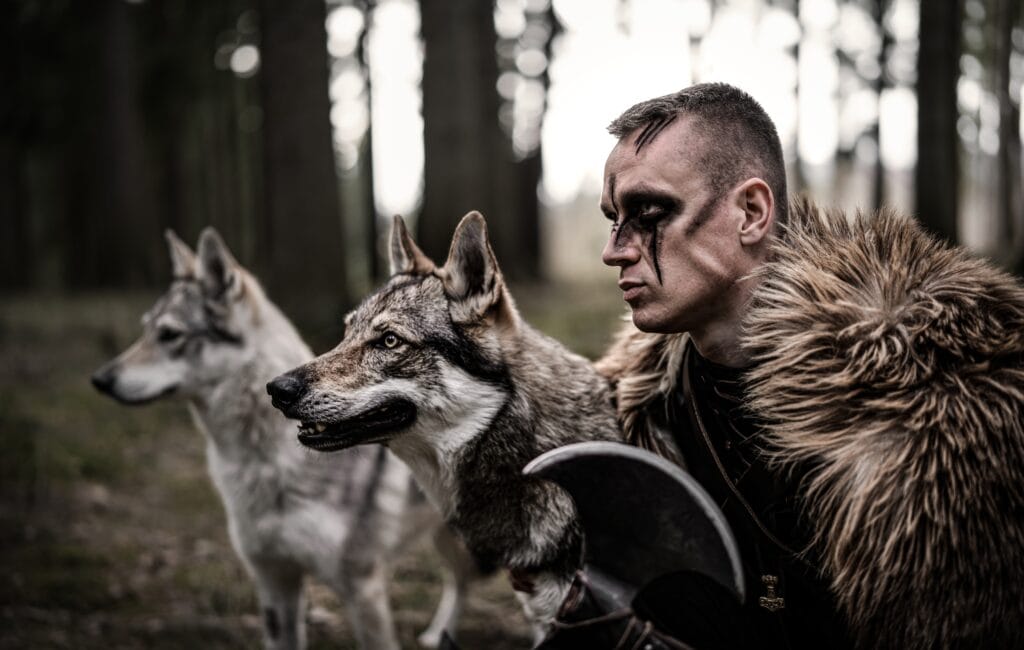 Vikingske foceni s vlky foceni s CSV fantasy foceni Wolfs Production 10
